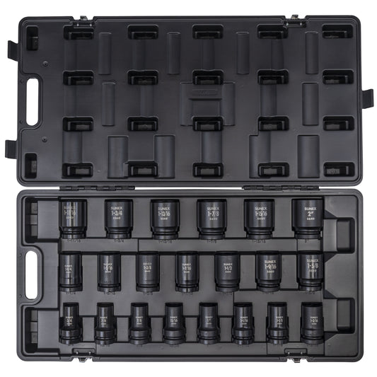 1" DRIVE SAE 6 POINT DEEP 21-PIECE IMPACT SOCKET SET