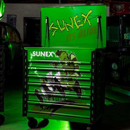 TONY SQUINDO “ITS ALIVE” PREMIUM FULL DRAWER SERVICE CART - LIME GREEN