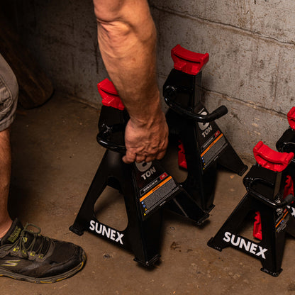 6 TON HEAVY DUTY RATCHETING JACK STANDS (PAIR)