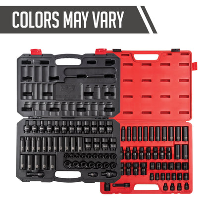 3/8" DRIVE METRIC 6 POINT STANDARD & DEEP WITH UNIVERSAL SOCKETS 51-PIECE MASTER IMPACT SOCKET SET