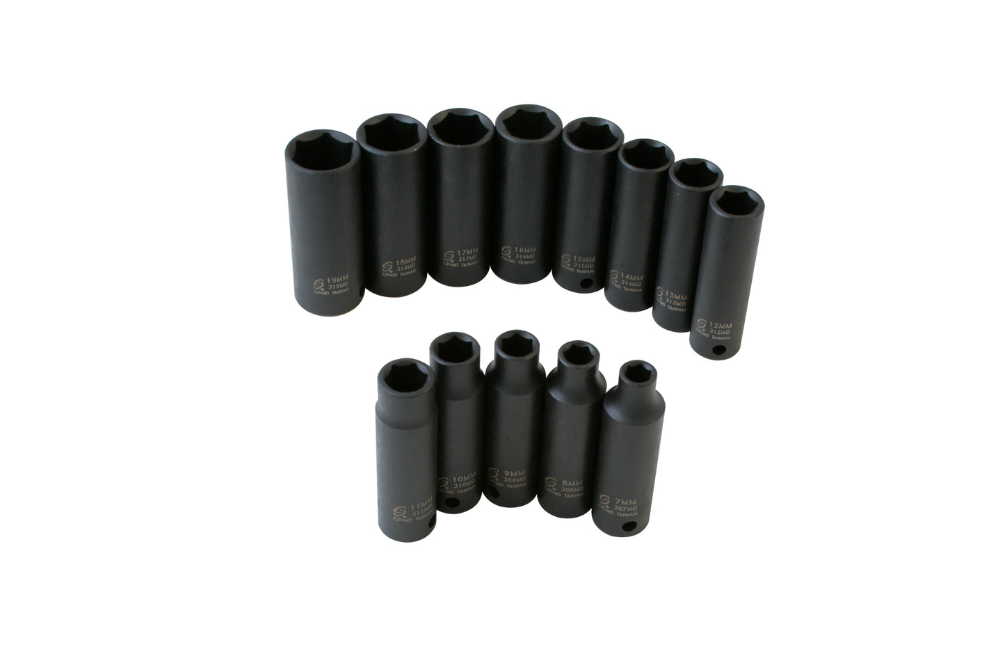 3/8" DRIVE METRIC 6 POINT DEEP 13-PIECE IMPACT SOCKET SET