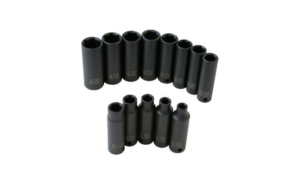 3/8" DRIVE METRIC 6 POINT DEEP 13-PIECE IMPACT SOCKET SET