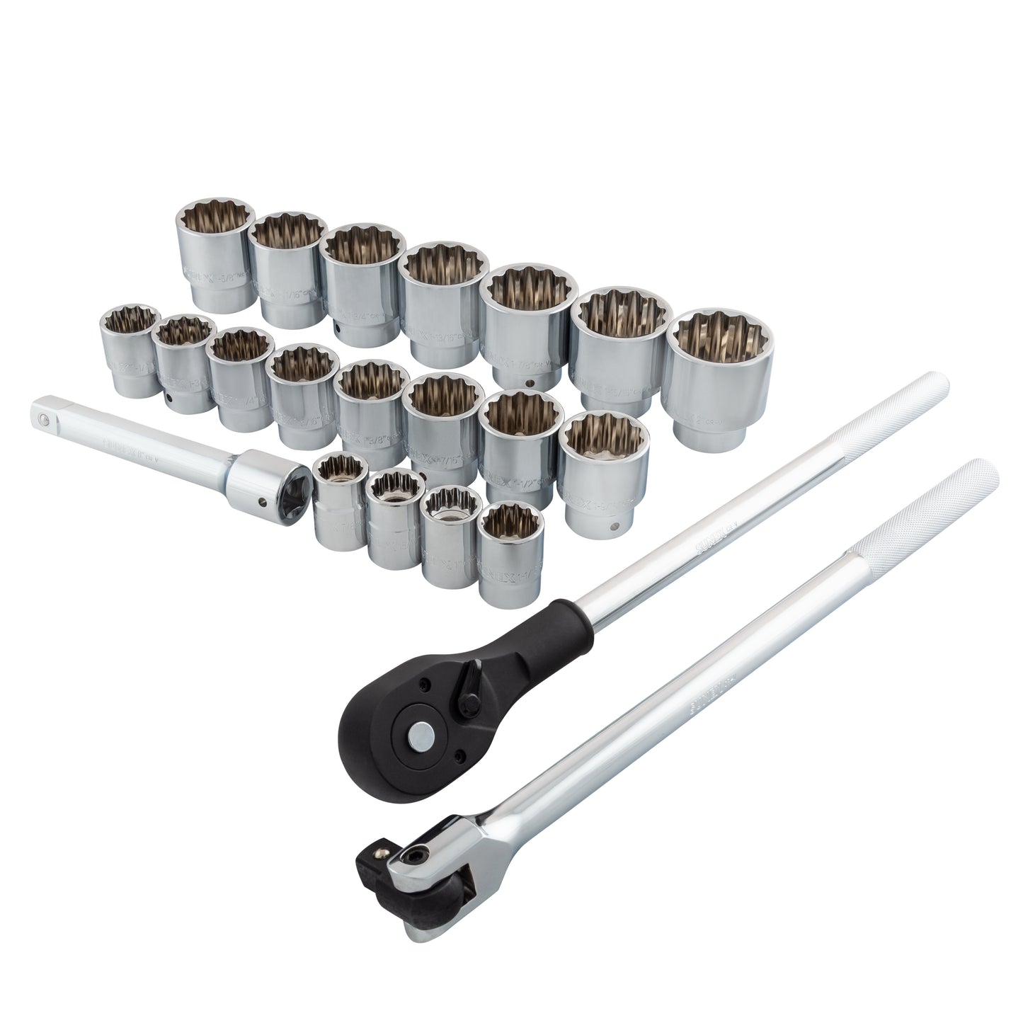 3/4" DRIVE SAE 12 POINT STANDARD 22-PIECE SOCKET SET