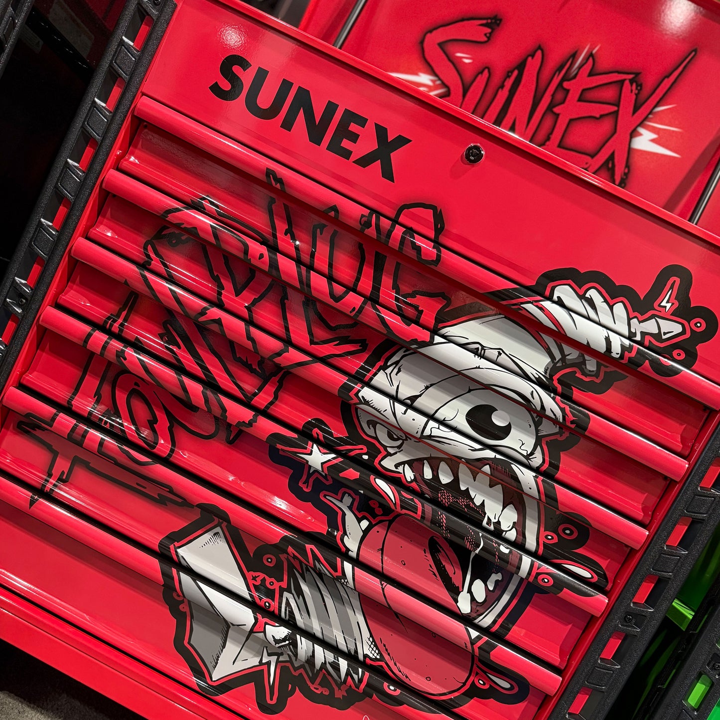 TONY SQUINDO “FOUL PLUG” PREMIUM FULL DRAWER SERVICE CART - RED