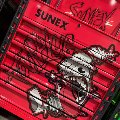 TONY SQUINDO “FOUL PLUG” PREMIUM FULL DRAWER SERVICE CART - RED