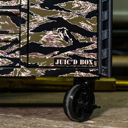 SHADOW TIGER CAMOUFLAGE - JUIC’D BOX 50" 7 DRAWER POWERED CART – BLACK