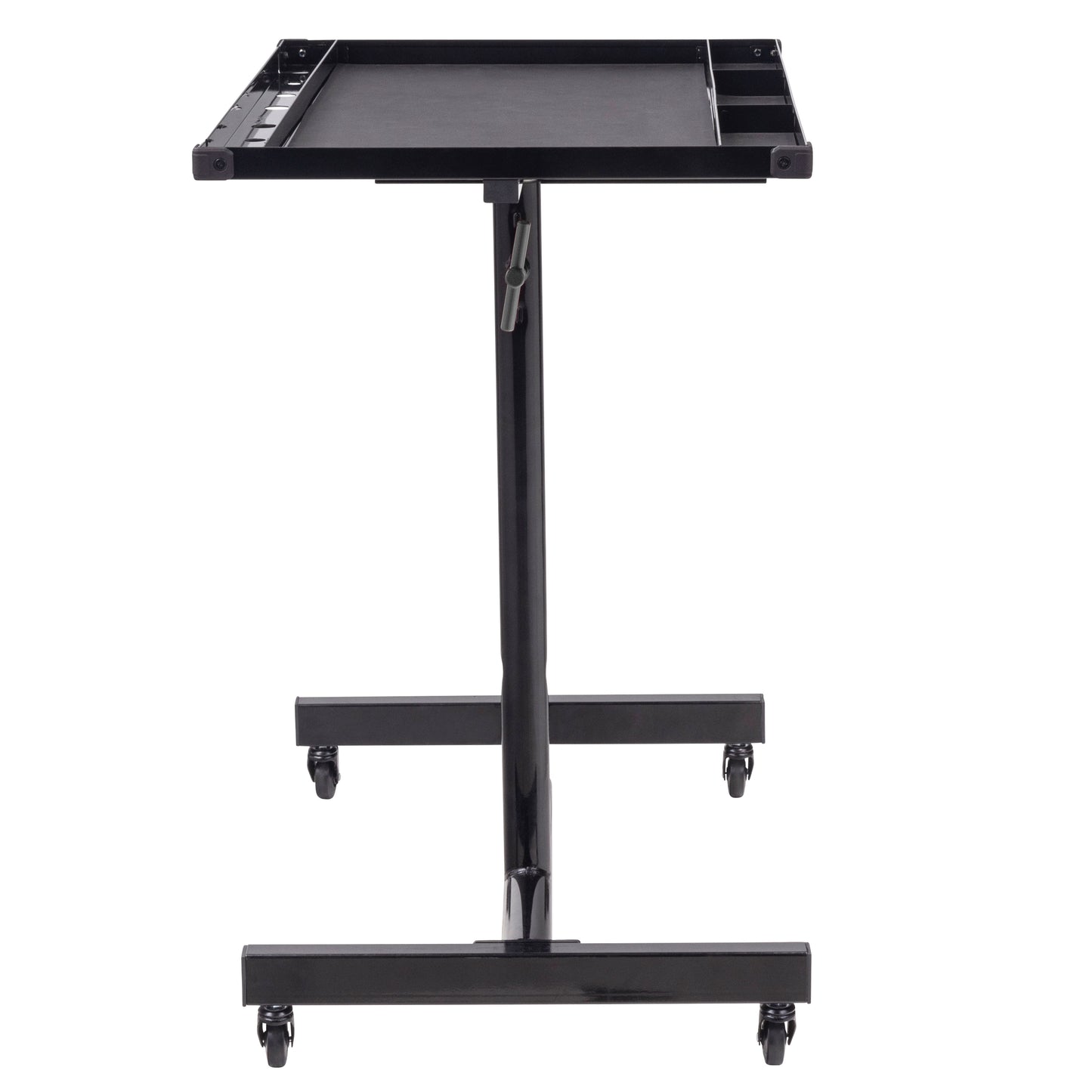 DELUXE ADJUSTABLE WORK TABLE WITH DRAWER - BLACK