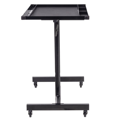 DELUXE ADJUSTABLE WORK TABLE WITH DRAWER - BLACK