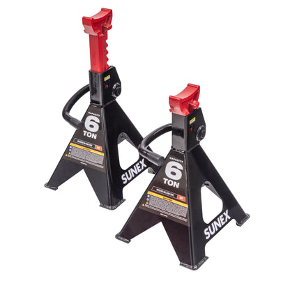 6 TON HEAVY DUTY RATCHETING JACK STANDS (PAIR)