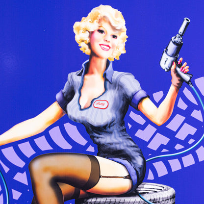 PIN-UP SERIES “BETTY” – 39" 6 DRAWER PREMIUM SERVICE CART – PIN-UP PLUM