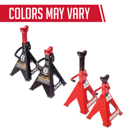 6 TON HEAVY DUTY RATCHETING JACK STANDS (PAIR)