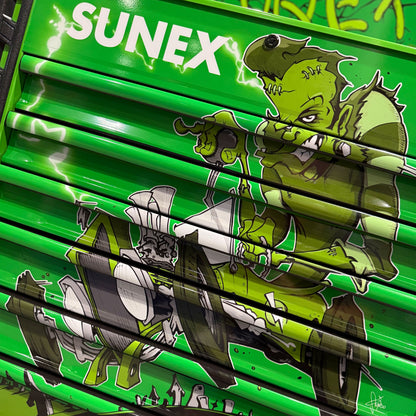 TONY SQUINDO “ITS ALIVE” PREMIUM FULL DRAWER SERVICE CART - LIME GREEN