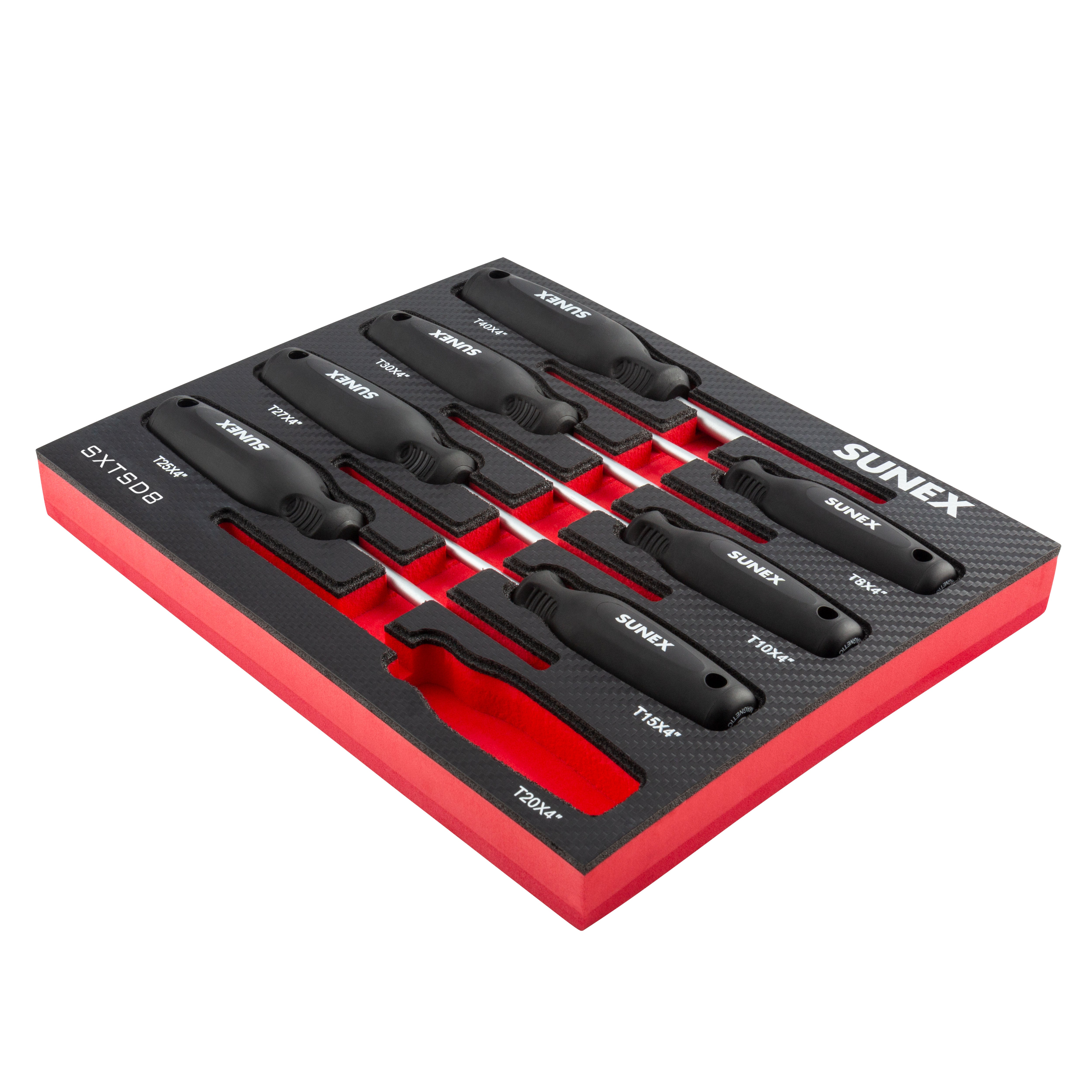 Torx® Magnetic 8 Piece Screwdriver Set In Eva Foam – SUNEX Tools