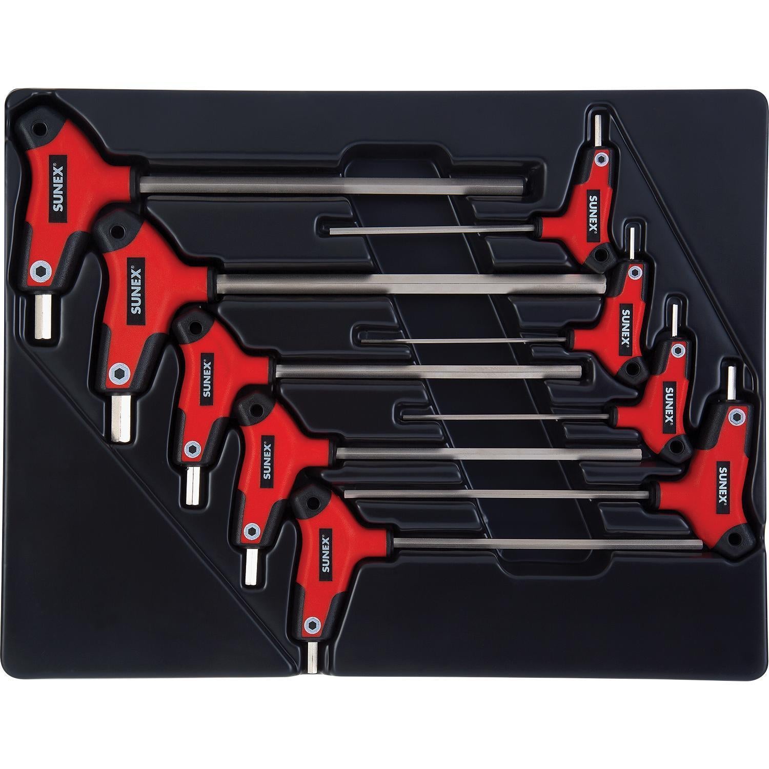 9 Pc. T Handle, Hex, SAE Hex Key Set – SUNEX Tools