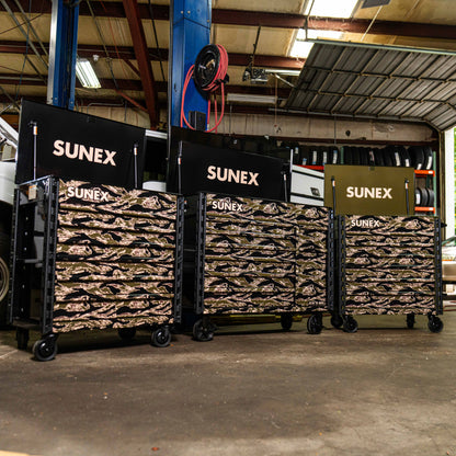 SHADOW TIGER CAMOUFLAGE – 39" 6 DRAWER PREMIUM SERVICE CART – OLIVE DRAB GREEN