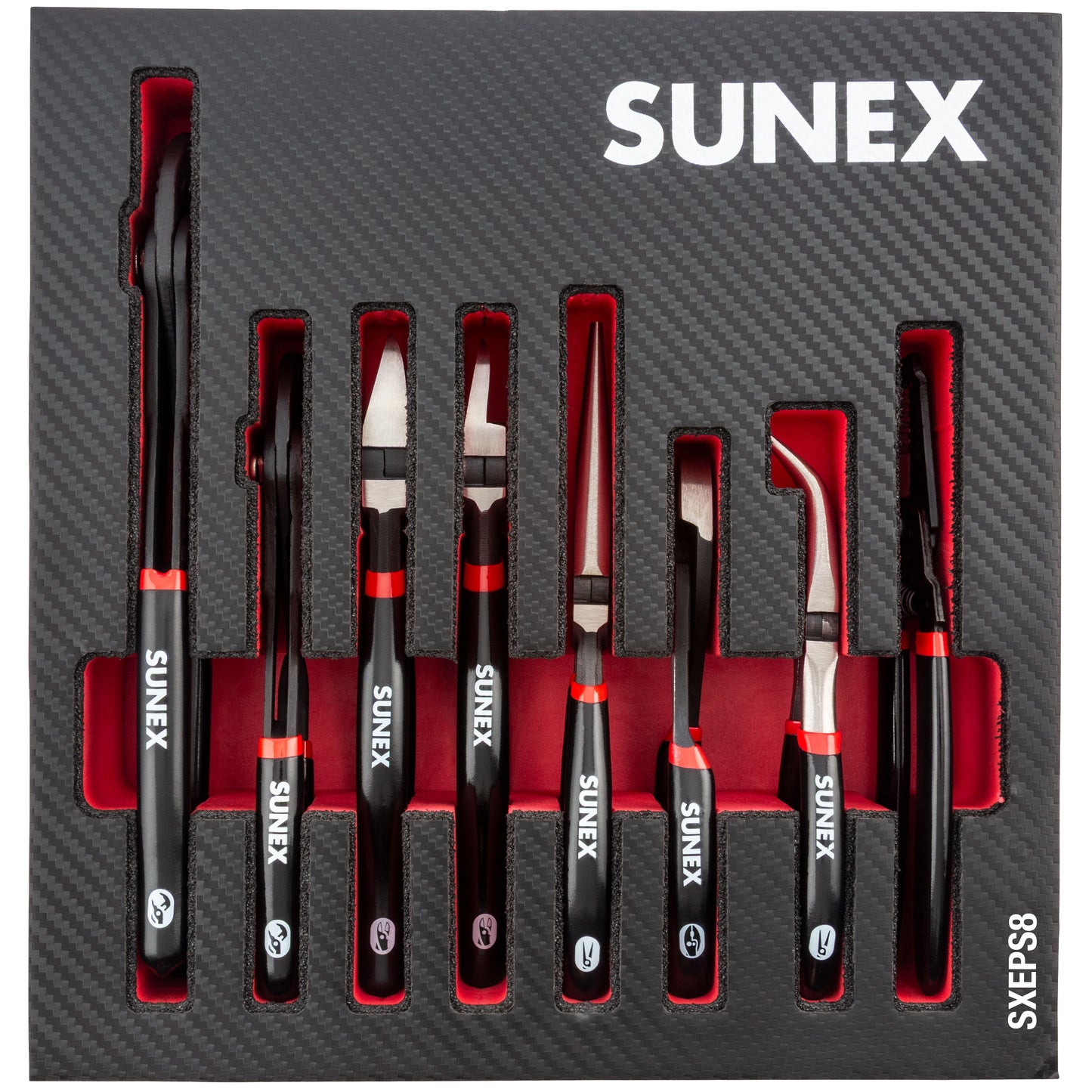 8 PIECE PLIERS SET IN EVA FOAM STORAGE TRAY