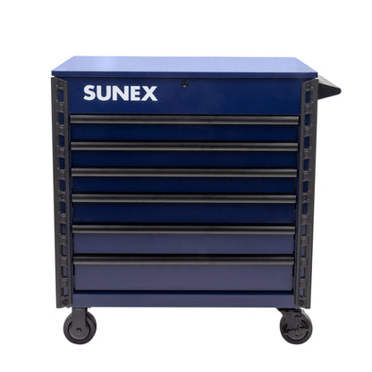 39" 6 DRAWER PREMIUM SERVICE CART – BLUE