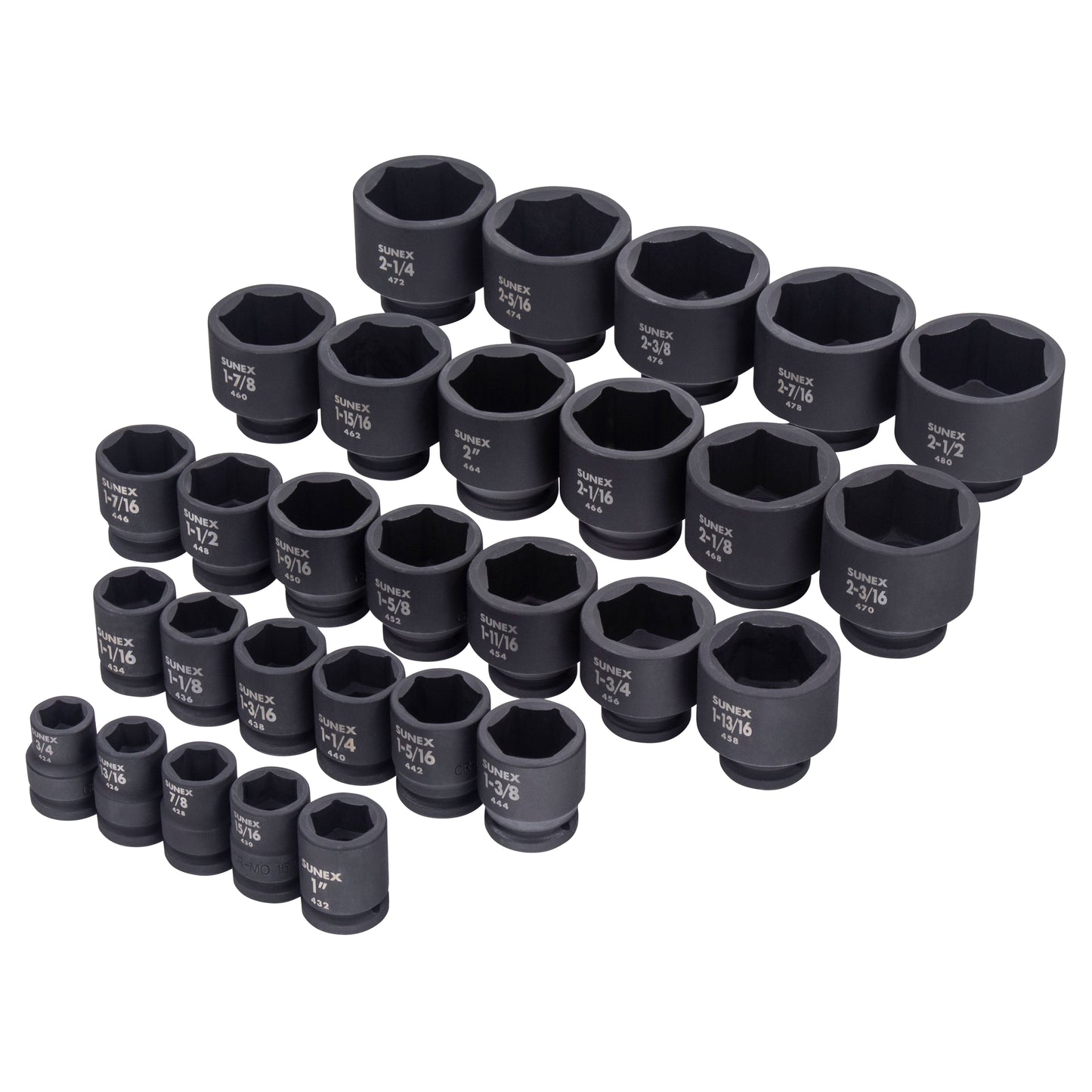 3/4" DRIVE SAE 6 POINT STANDARD 29-PIECE IMPACT SOCKET SET