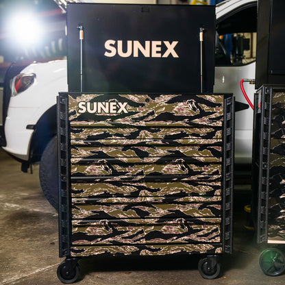 SHADOW TIGER CAMOUFLAGE – 39" 6 DRAWER PREMIUM SERVICE CART – BLACK
