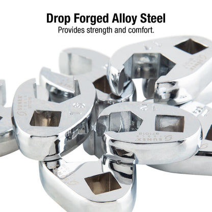 10 PC. 3/8" DRIVE METRIC CROWFOOT WRENCH SET