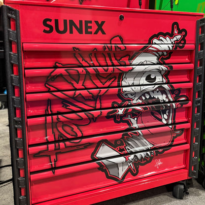 TONY SQUINDO “FOUL PLUG” PREMIUM FULL DRAWER SERVICE CART - RED