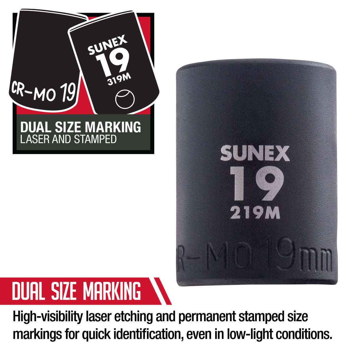 1/2" DRIVE METRIC 6 POINT STANDARD 14-PIECE IMPACT SOCKET SET