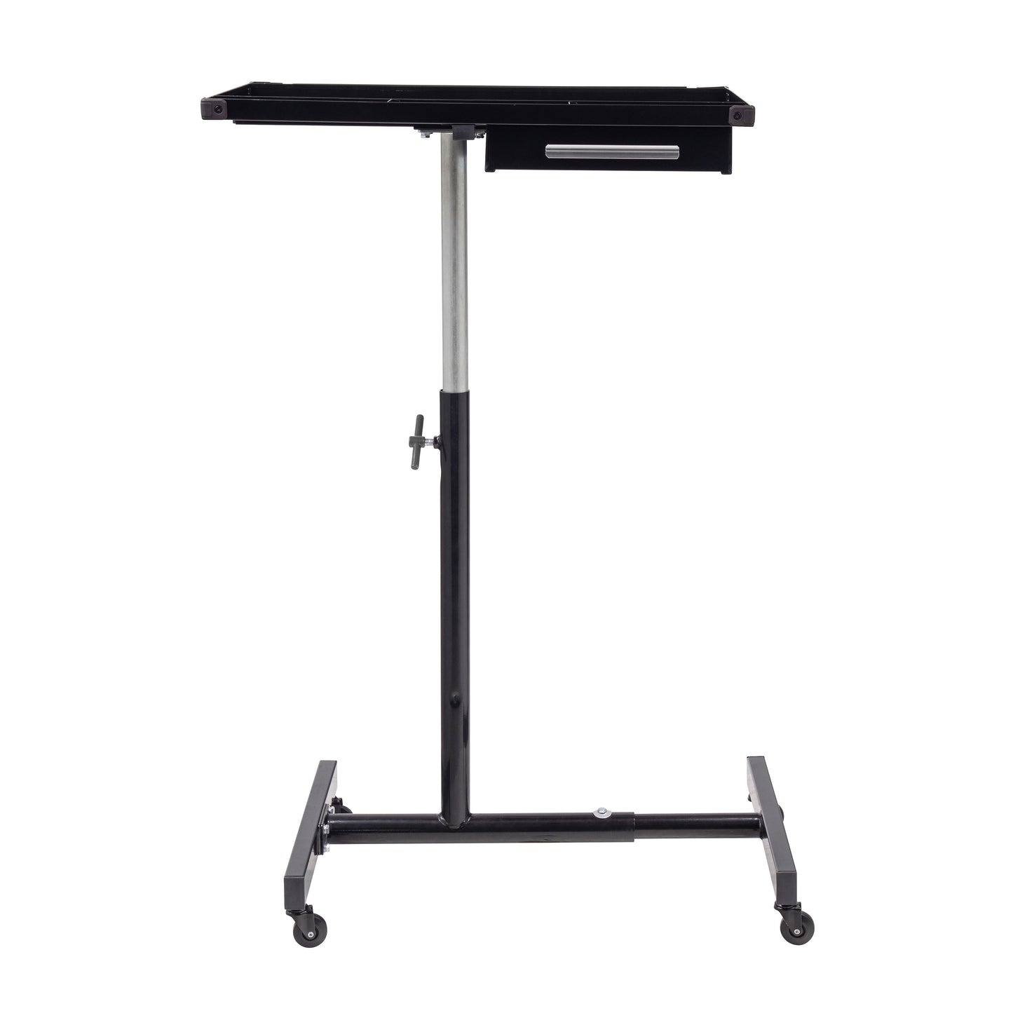DELUXE ADJUSTABLE WORK TABLE WITH DRAWER - BLACK