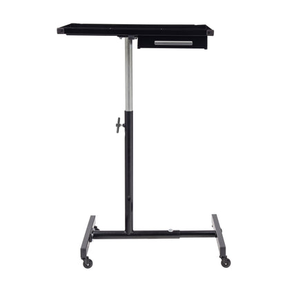 DELUXE ADJUSTABLE WORK TABLE WITH DRAWER - BLACK