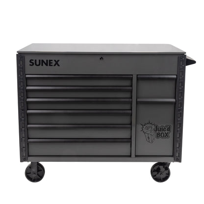 JUIC’D BOX 50" 7 DRAWER POWERED CART – GRAY