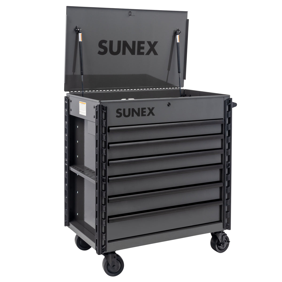 39" 6 DRAWER PREMIUM SERVICE CART – GRAY