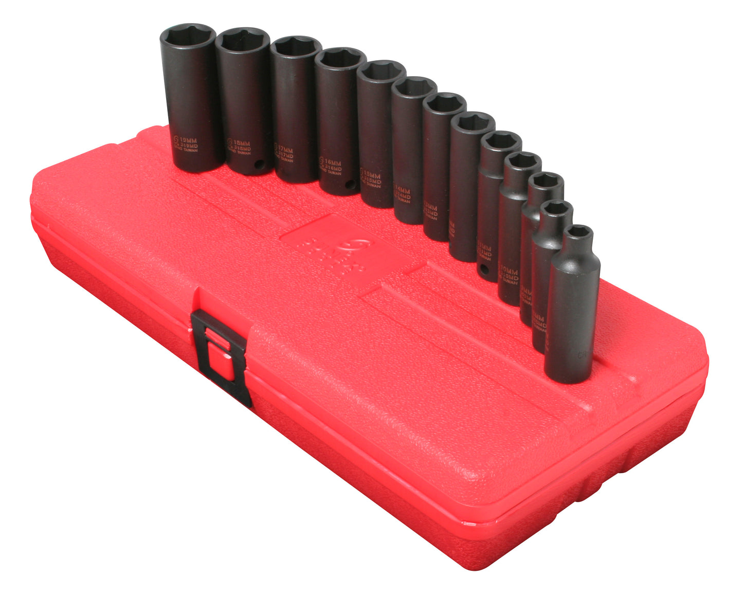 3/8" DRIVE METRIC 6 POINT DEEP 13-PIECE IMPACT SOCKET SET