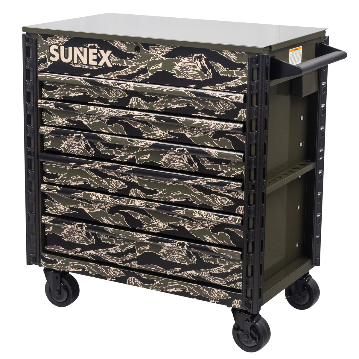 SHADOW TIGER CAMOUFLAGE – 39" 6 DRAWER PREMIUM SERVICE CART – OLIVE DRAB GREEN