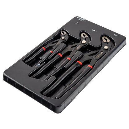 3 PIECE SLIP JOINT TOUNGUE & GROOVE PLIER SET