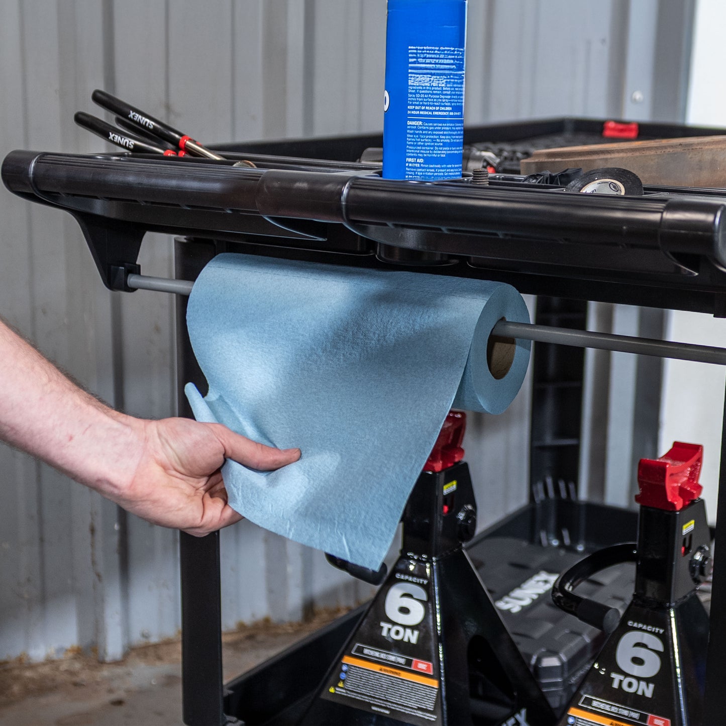 LARGE HEAVY-DUTY 2-SHELF UTILITY CART