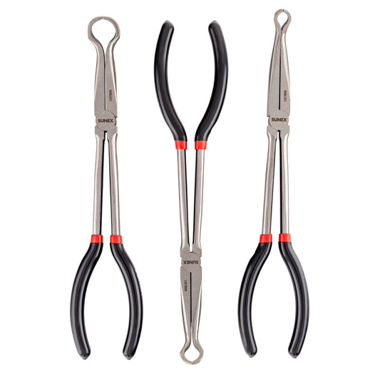 3 PIECE 11" LONG REACH HOSE GRIP PLIERS SET
