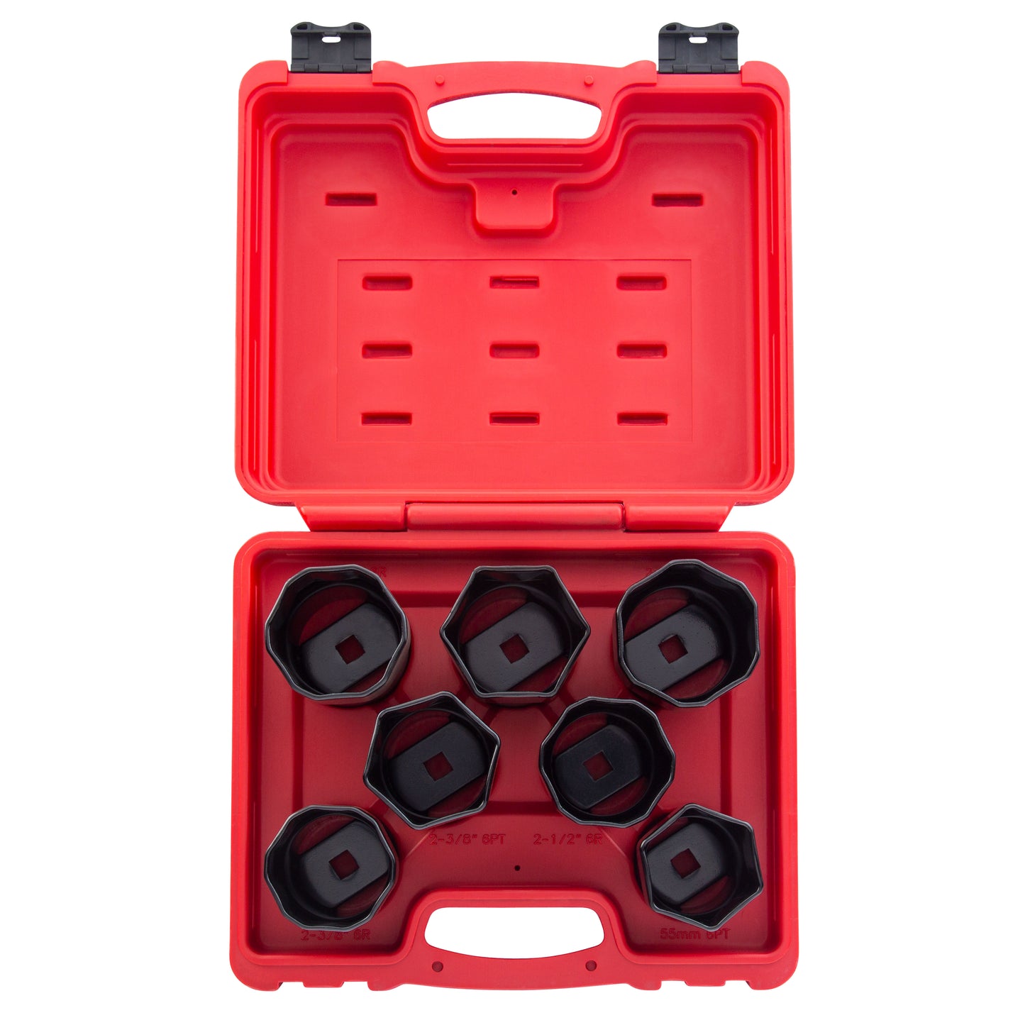 1/2" DRIVE SAE & METRIC WHEEL BEARING LOCKNUT 7-PIECE SOCKET SET