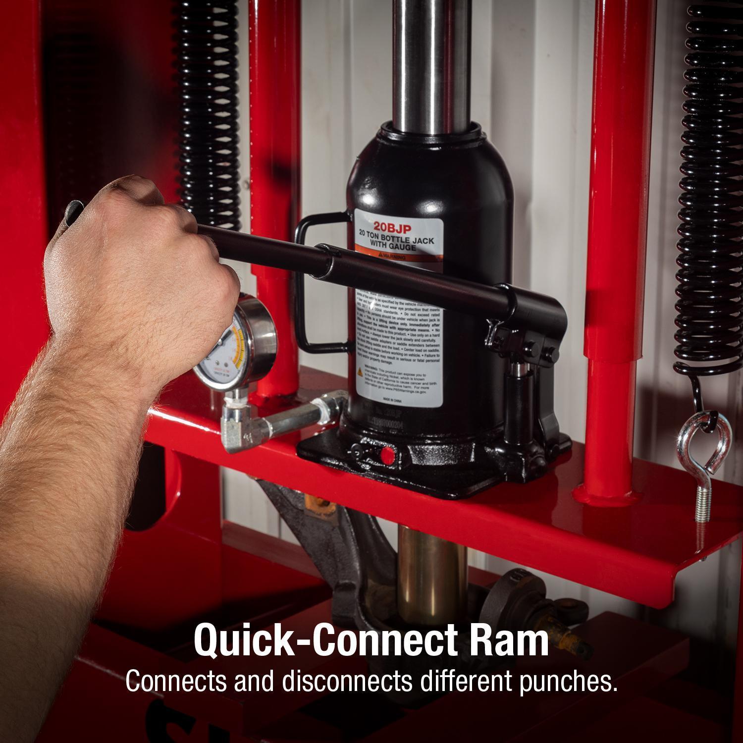 20 Ton Hydraulic Shop Press – SUNEX Tools