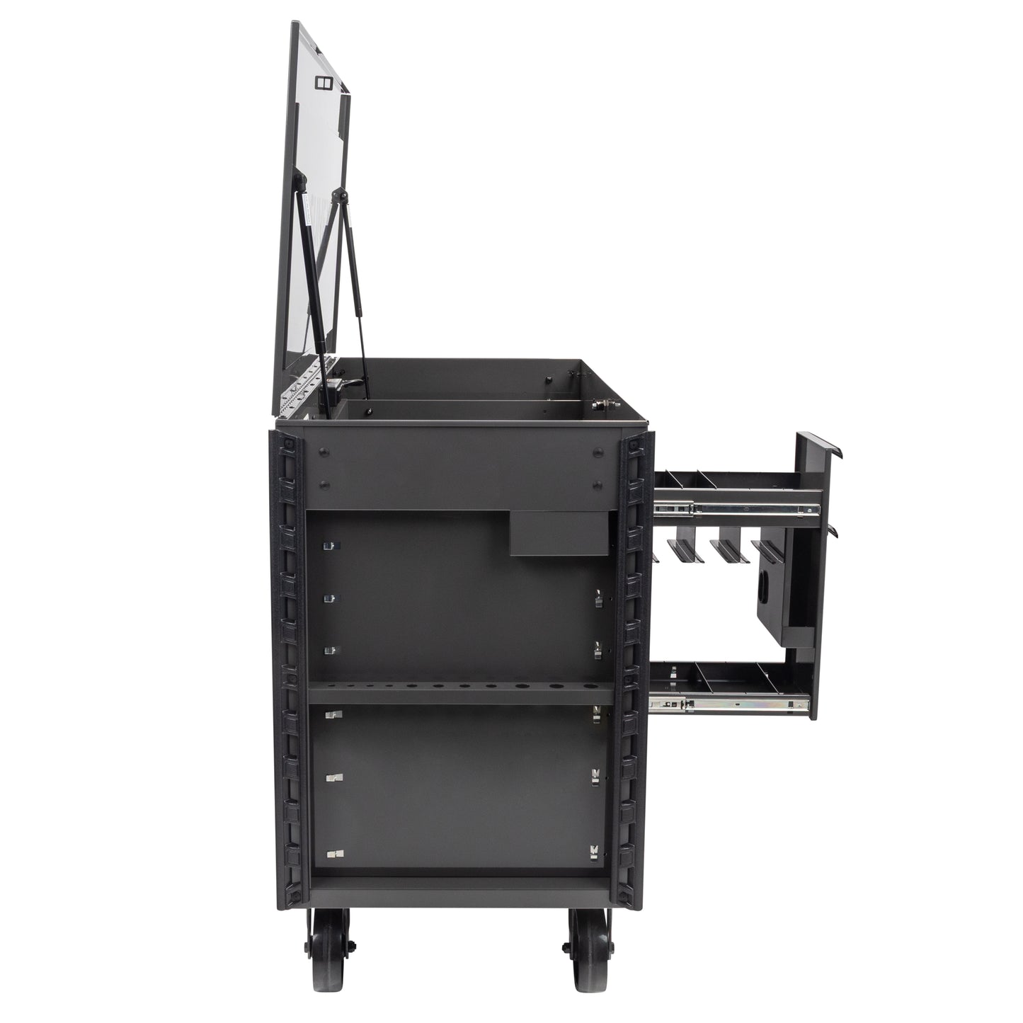JUIC’D BOX 50" 7 DRAWER POWERED CART – GRAY