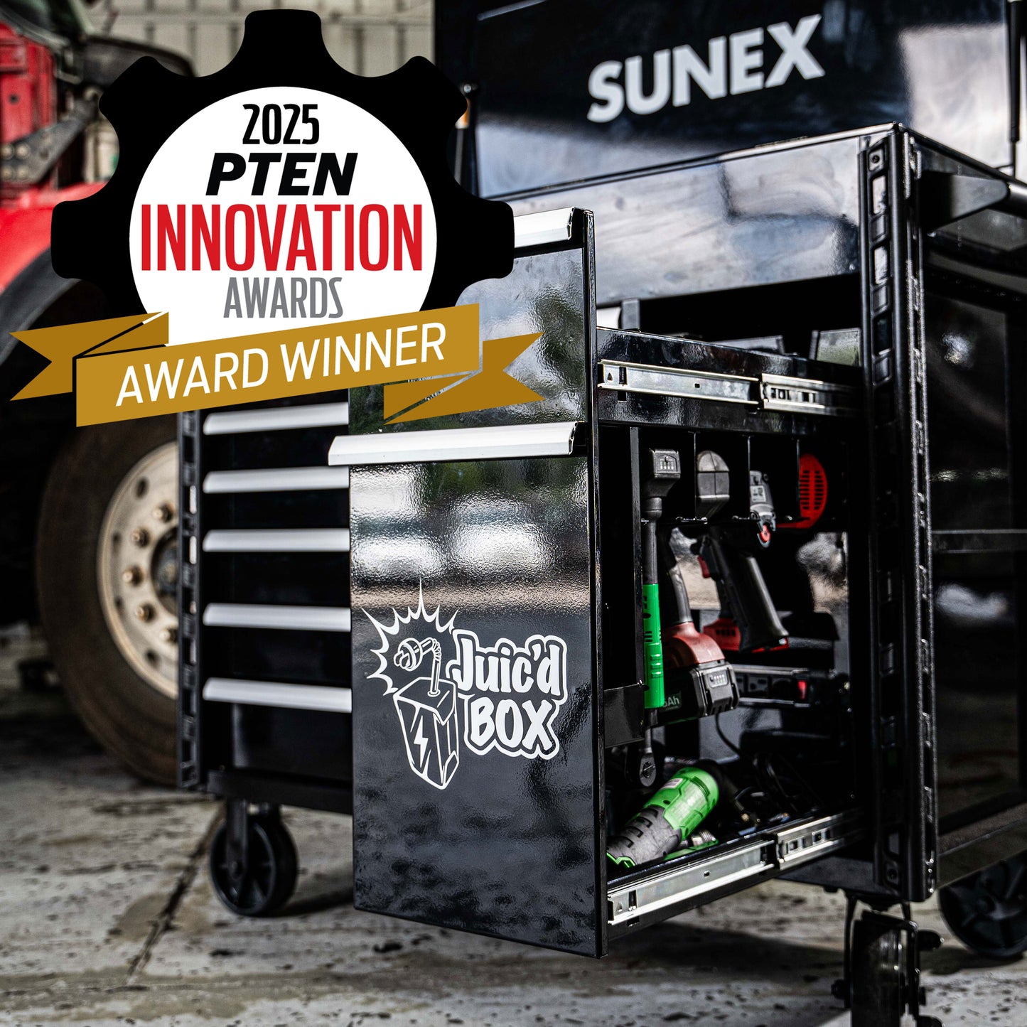 SUNEX TOOLS JUIC'D BOX 50" 7 DRAWER POWERED CART - 8065PCBK