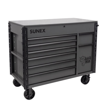 JUIC’D BOX 50" 7 DRAWER POWERED CART – GRAY