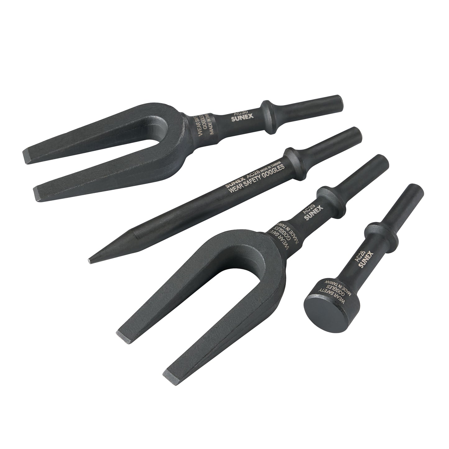 AIR HAMMER CHISEL PNEUMATIC SEPARATOR 4 PIECE SET IN PORTABLE TOOL ROLL