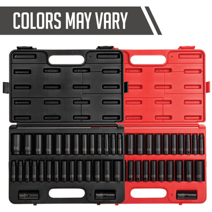 1/2" DRIVE SAE & METRIC 6 POINT DEEP 29-PIECE MASTER IMPACT SOCKET SET