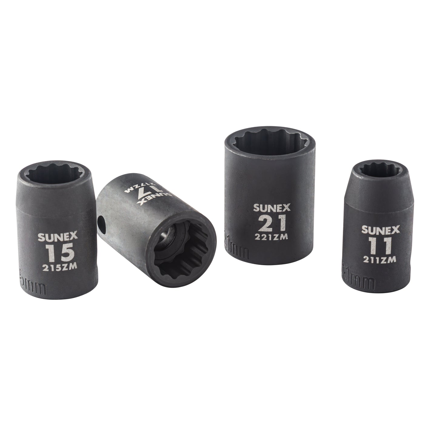 1/2" DRIVE METRIC 12 POINT IMPACT 13 PIECE SET SOCKET SET (RAIL)