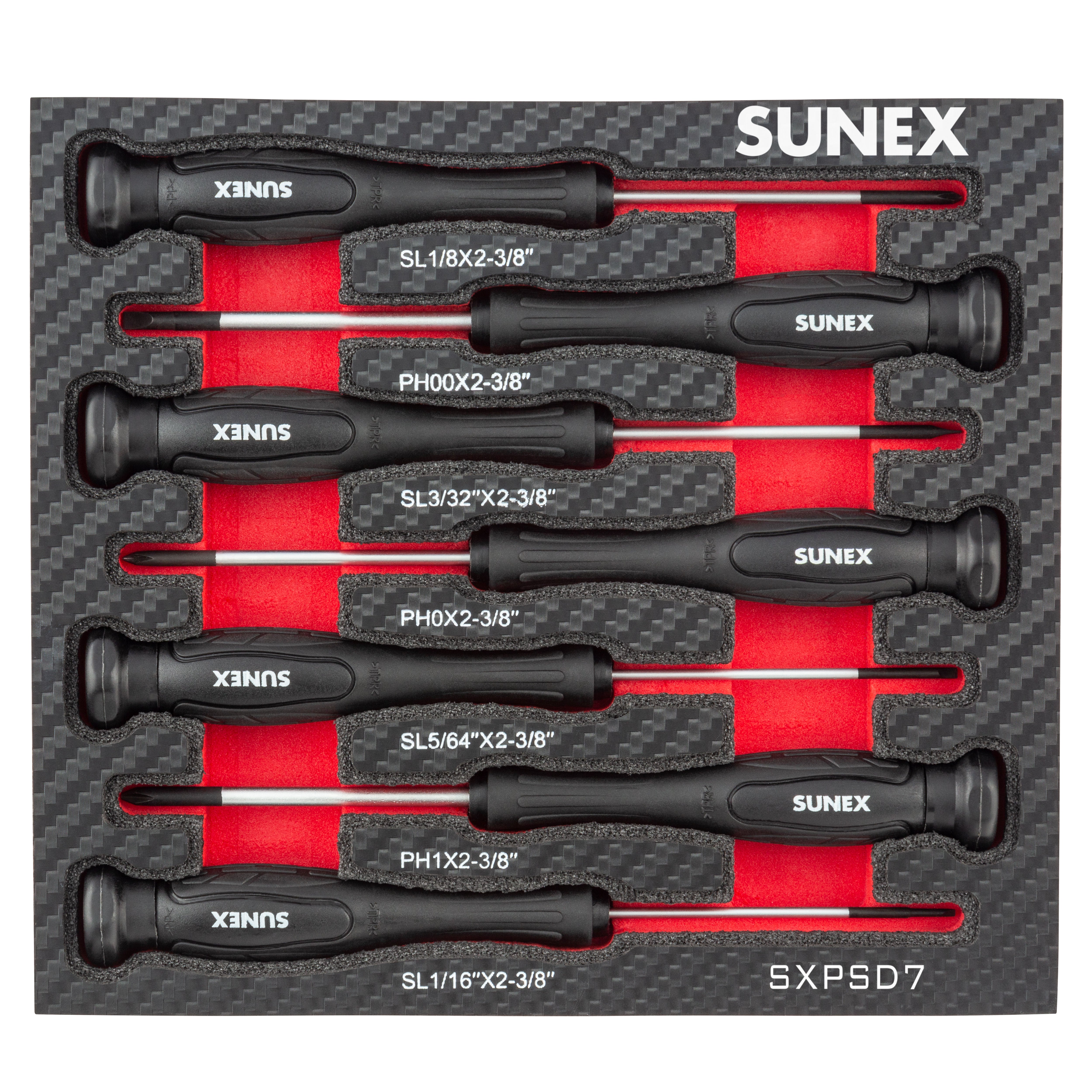 Precision Phillips® & Slotted 7 Piece Screwdriver Set In Eva Foam