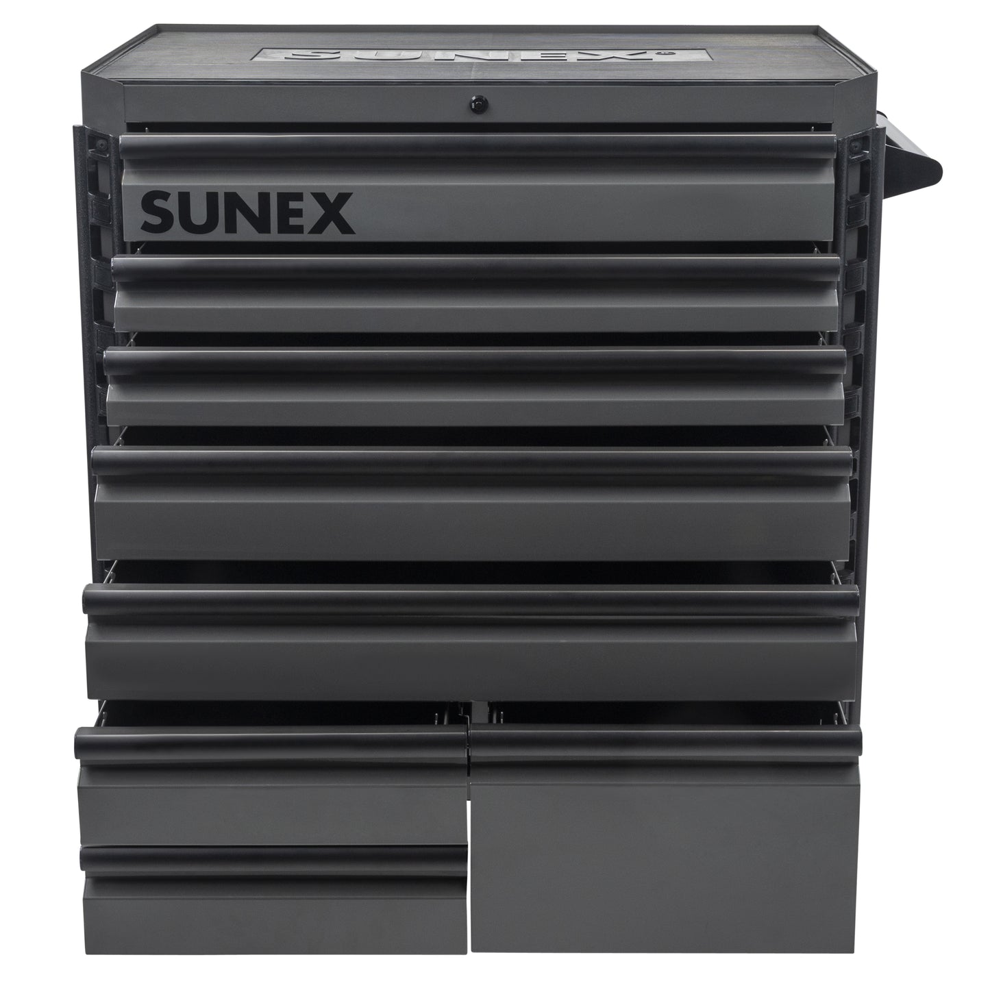 41" 8 DRAWER PREMIUM SERVICE CART WITH FLAT WORK SURFACE TOP – GRAY