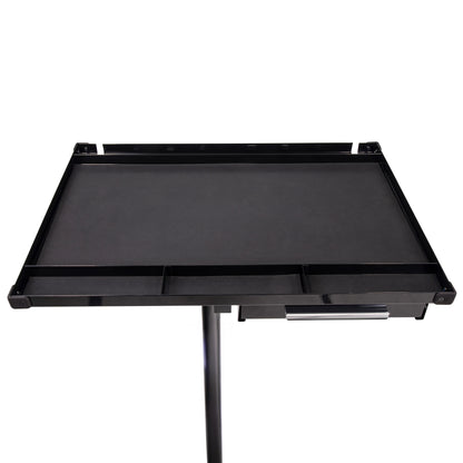 DELUXE ADJUSTABLE WORK TABLE WITH DRAWER - BLACK
