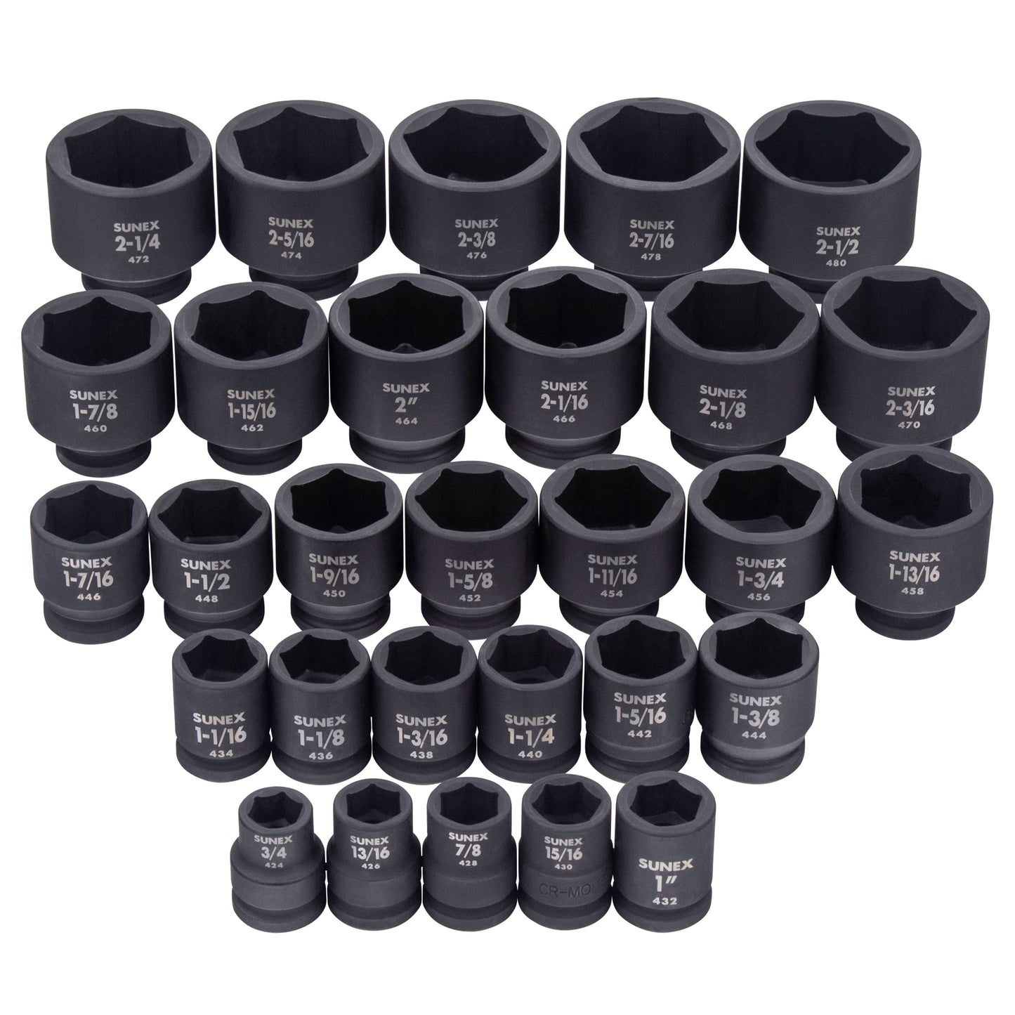3/4" DRIVE SAE 6 POINT STANDARD 29-PIECE IMPACT SOCKET SET