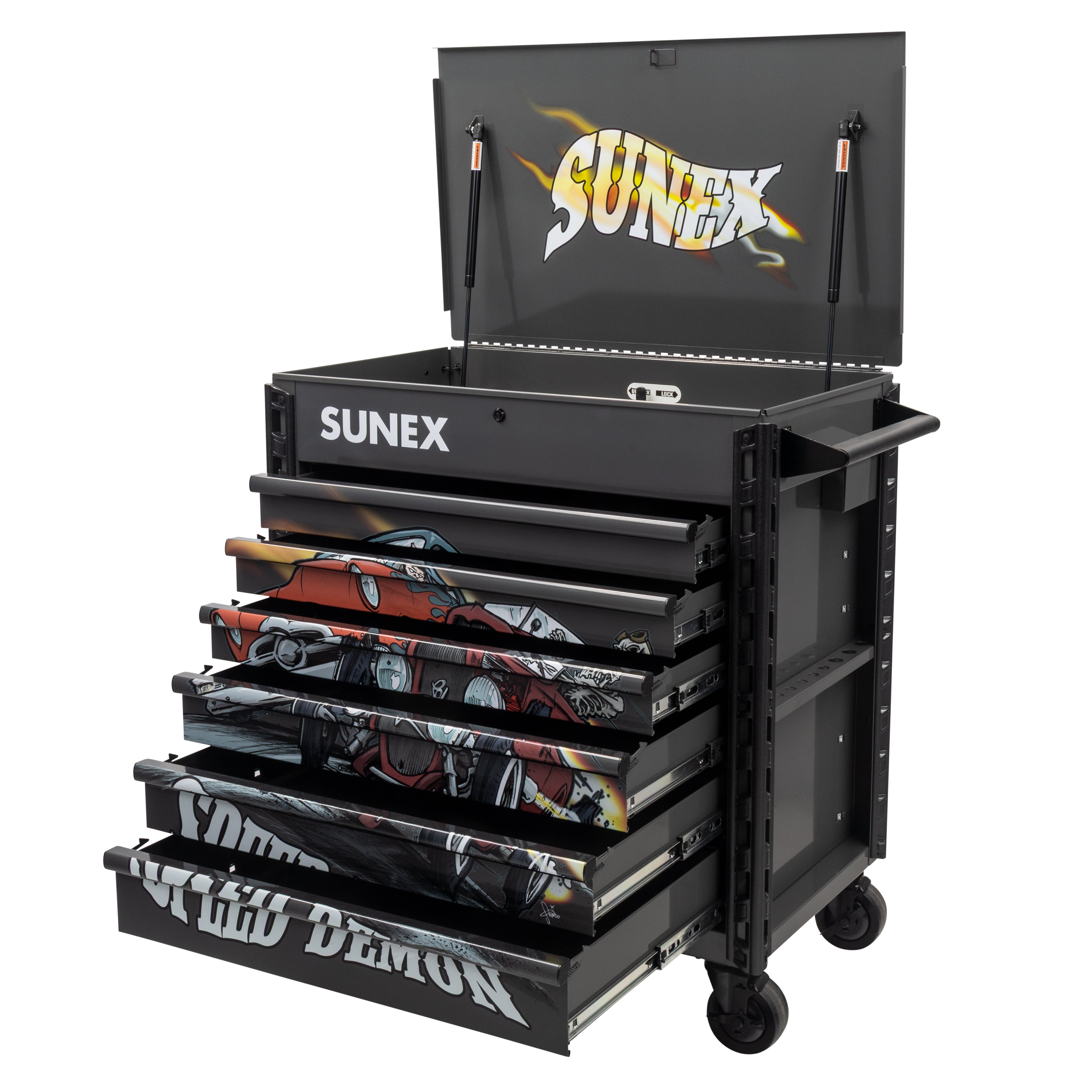 Tony Squindo SPEED DEMON Gray Premium Full Drawer Service Cart