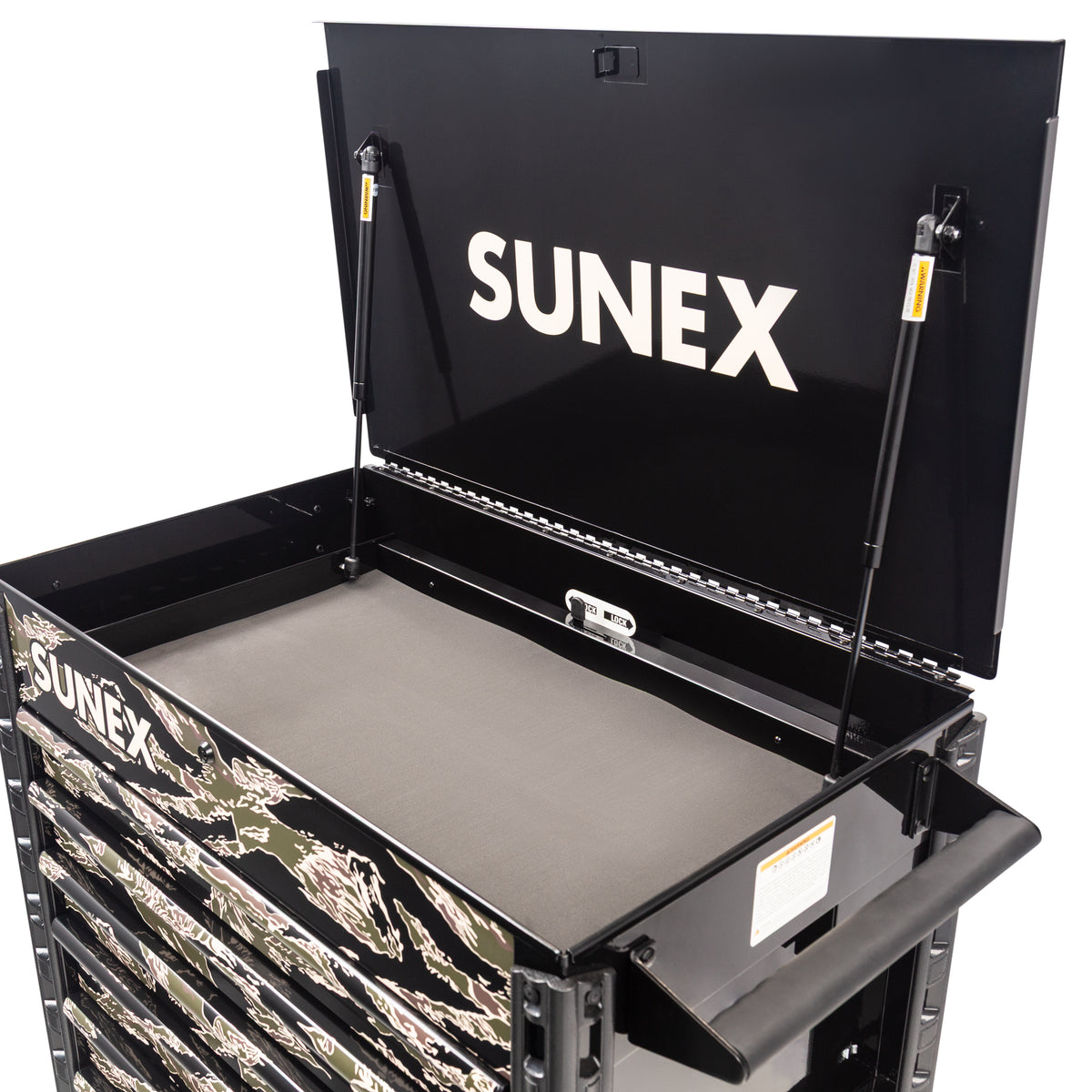 SHADOW TIGER CAMOUFLAGE – 39" 6 DRAWER PREMIUM SERVICE CART – BLACK