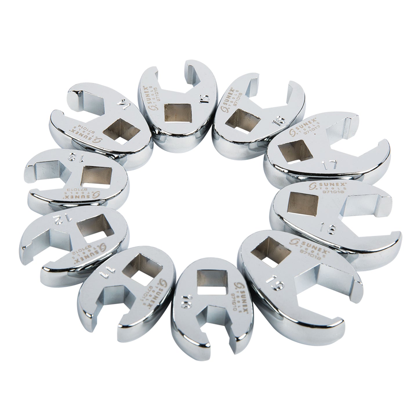 10 PC. 3/8" DRIVE METRIC CROWFOOT WRENCH SET